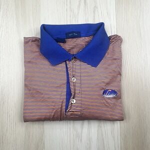 Jeff Rose Golf Polo Shirt Men's Size XL  Nantucket Golf Club Orange Striped